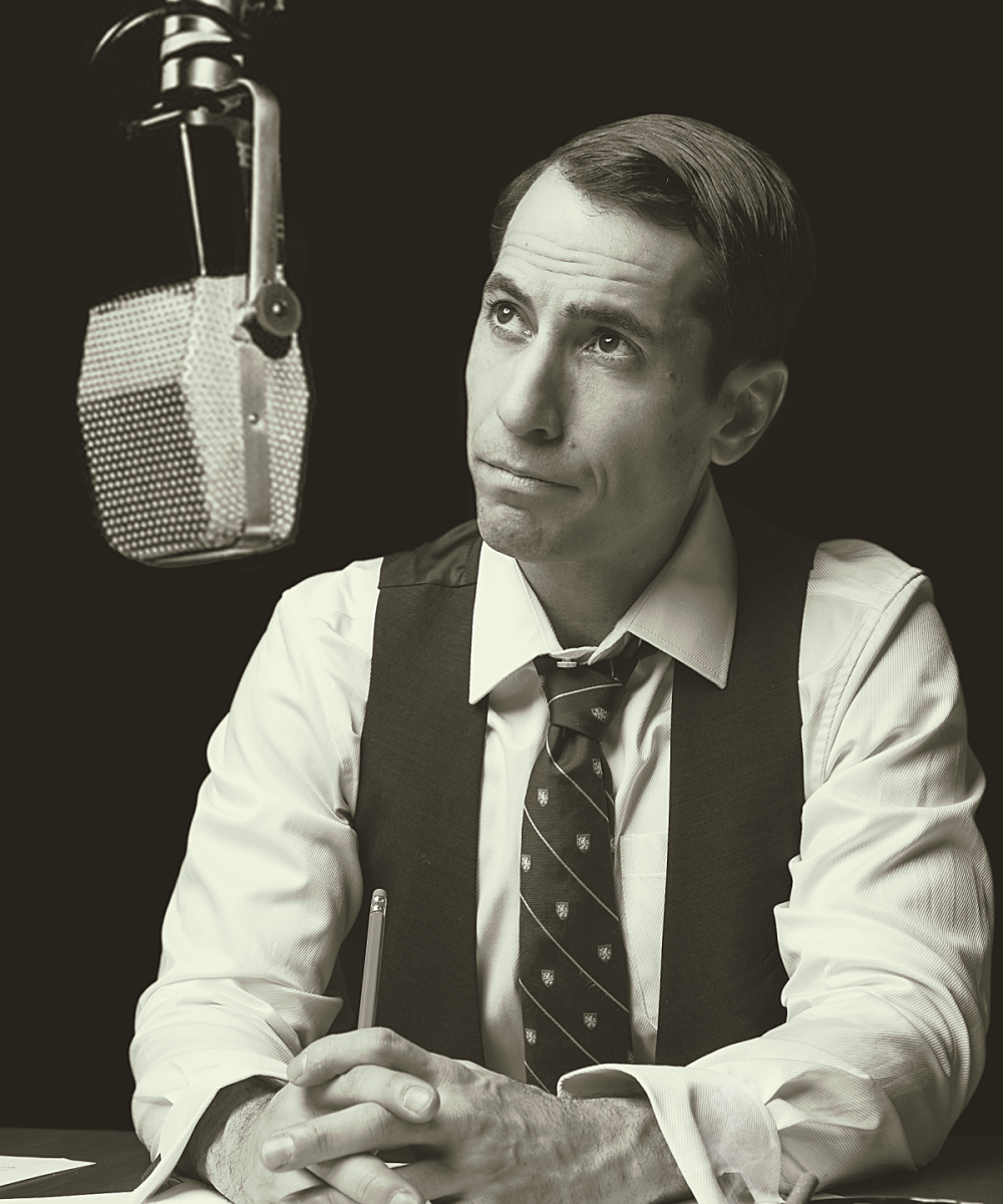 Nicolas Greco stars as American broadcaster, Edward R. Murrow in the one-man show 