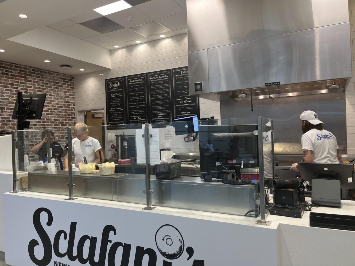Sclafani’s New York Bagels and Sandwiches serves students in the Arnold Commons of the Cox School of Business.