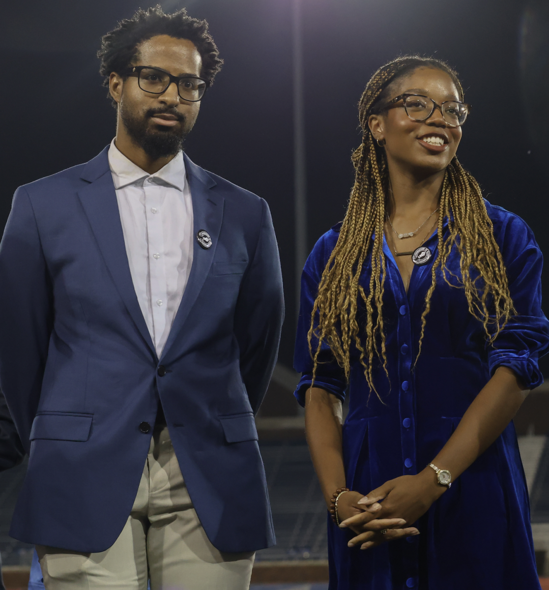 Association of Black Students’ Ashley Jones and Christopher DeGrate are chosen as their organization's homecoming royalty candidates for Rock the Vote in Dallas, Texas, on Oct. 27, 2025.