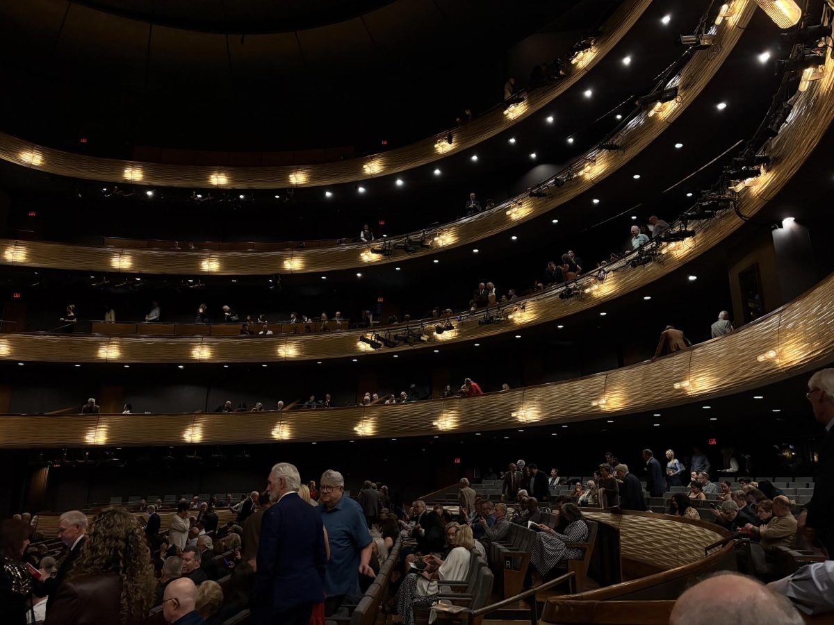 Audience seating inside the Winspear Opera House on Feb. 27 before the “Don Carlos” show.
