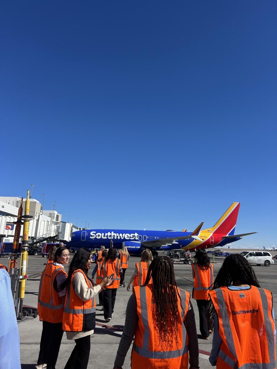 SMU Students get a behind-the-scenes look at the tarmac at Denver International Airport on March 4, 2026.