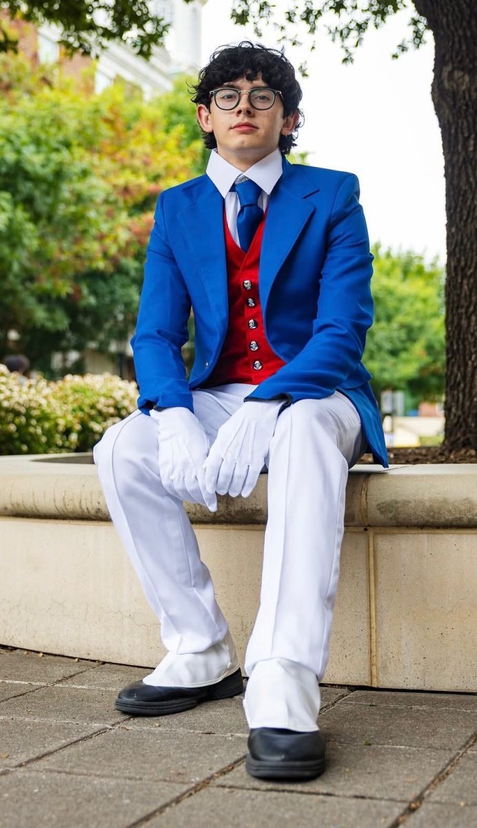 Sophomore Garhett Daves was named as the SMU Mustang Band's newest drum major on Sunday, March 29. 