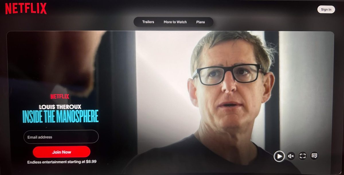 The documentary Inside the Manosphere by Louis Theroux is available to watch on Netflix in Dallas, Texas, on April 16, 2026. (Chloe Casdorph)